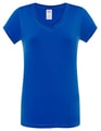 Dames T-shirt V hals JHK Sicilia Royal Blue